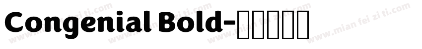 Congenial Bold字体转换